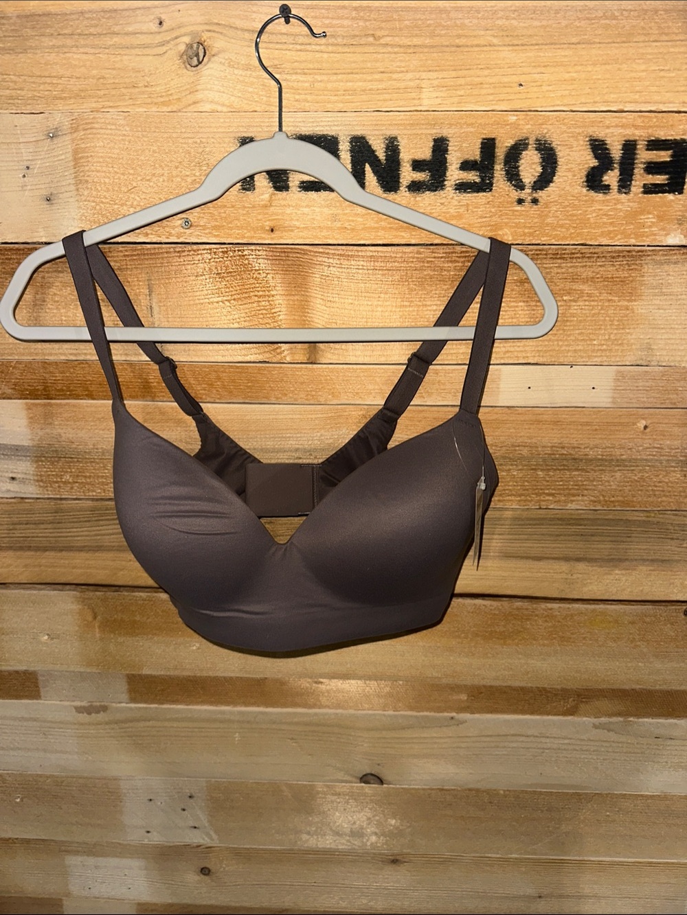 Seamless Wireless T-Shirt Bra - Espresso Brown